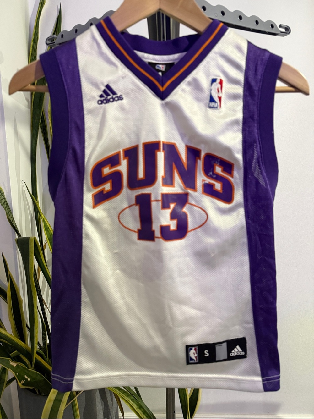 VTG adidas White Purple Phoenix Suns #13 Youth Basketball Jersey